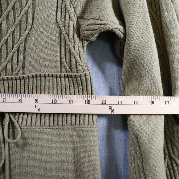 Free People Emmaline Sweater Dress Womens M Green Cutout Back Balloon Sleeve - Picture 16 of 16